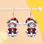 🏆Santa Cat Christmas Earrings