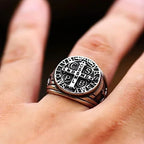 Saint Benedict Medal Stainless Steel Ring