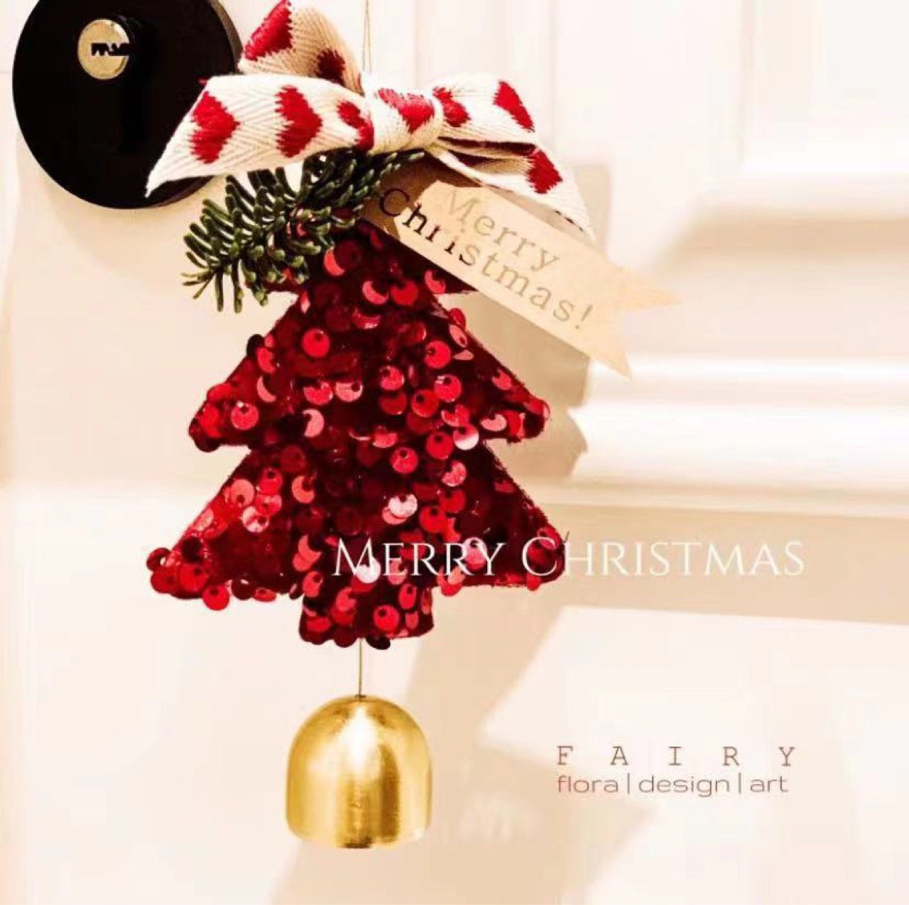 Christmas tree decorations with star bells🔔