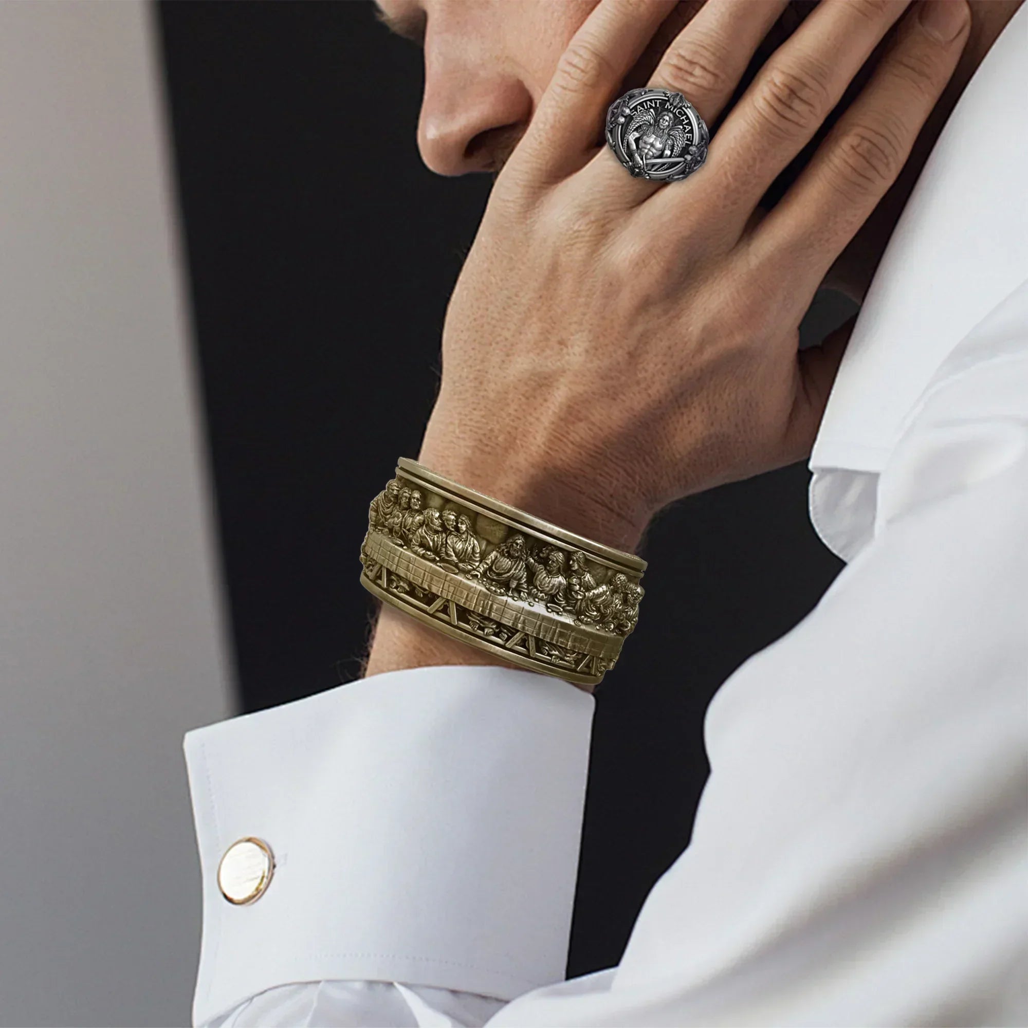 Last Supper Copper Adjustable Size Bracelet