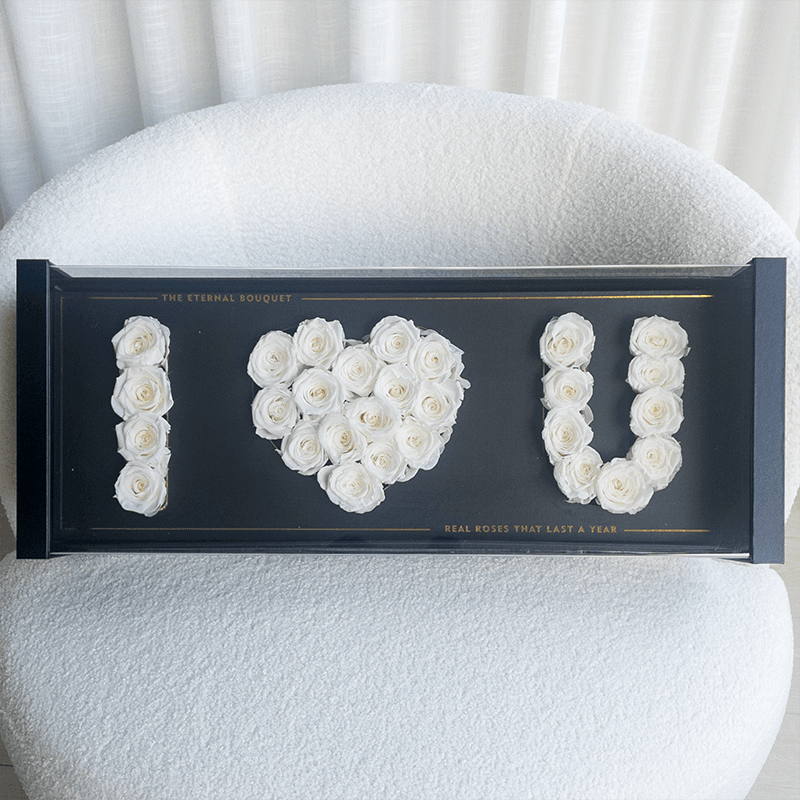 'I LOVE YOU' Everlasting Acrylic Rose Box (Sydney Metro Only)