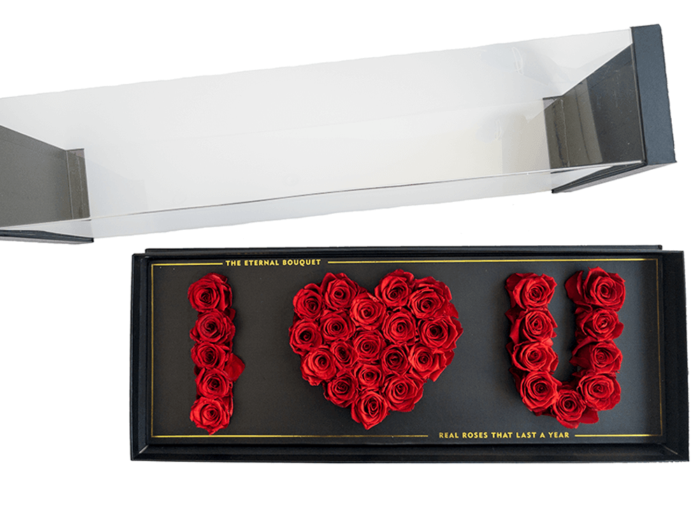 'I LOVE YOU' Everlasting Acrylic Rose Box (Sydney Metro Only)