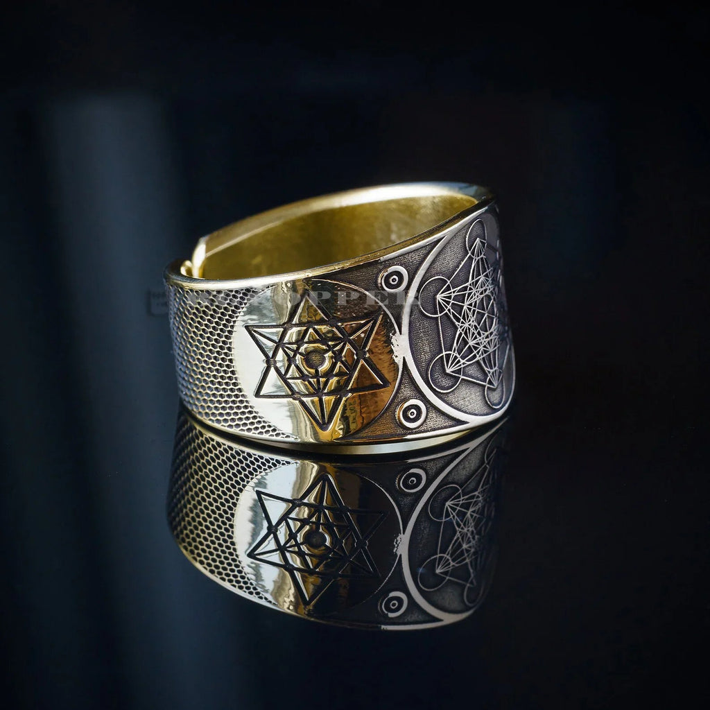 Archangel Metatron Life Angel Seal Adjustable Ring Solomon Kabbalah Amulet