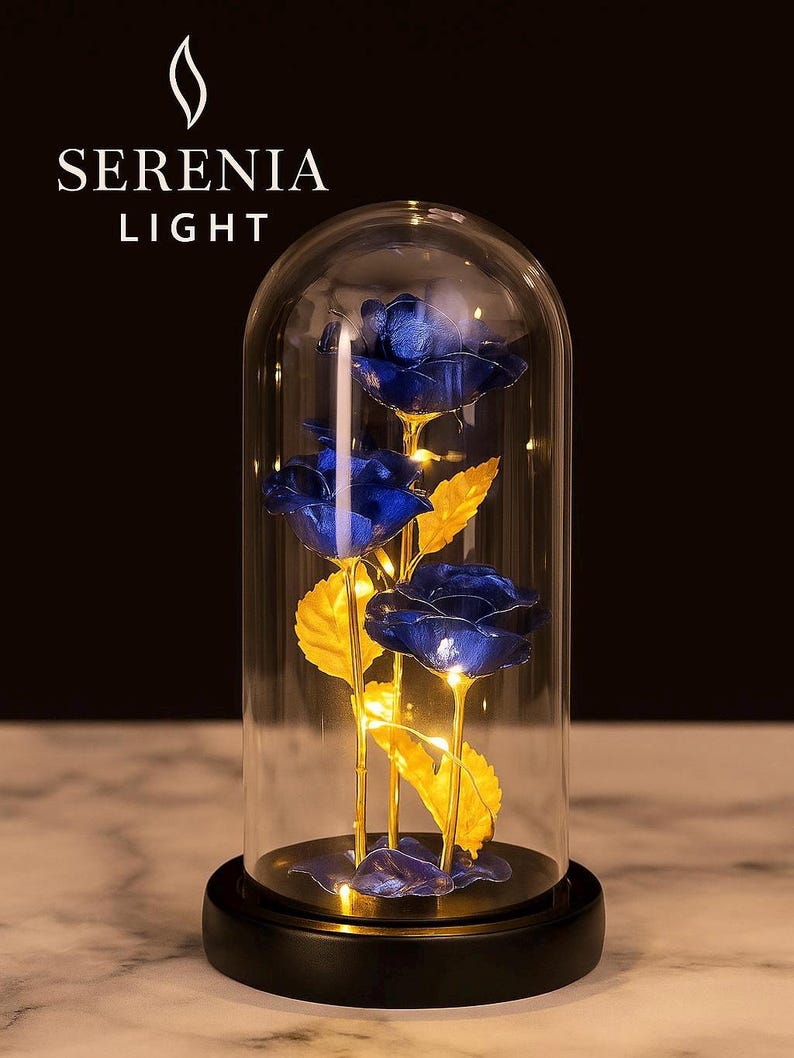 🌹❤️Valentine’s Rose Dome Lamp: Illuminate Your Love with Handcrafted Elegance & Cozy Ambient Glow🏆