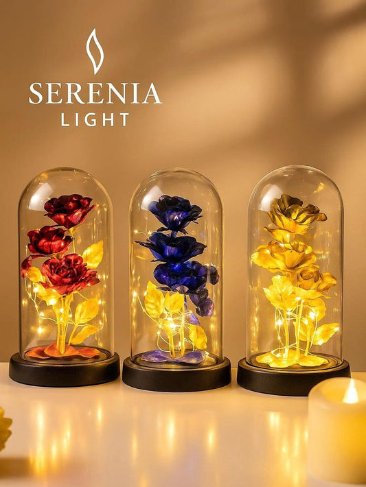 🌹❤️Valentine’s Rose Dome Lamp: Illuminate Your Love with Handcrafted Elegance & Cozy Ambient Glow🏆