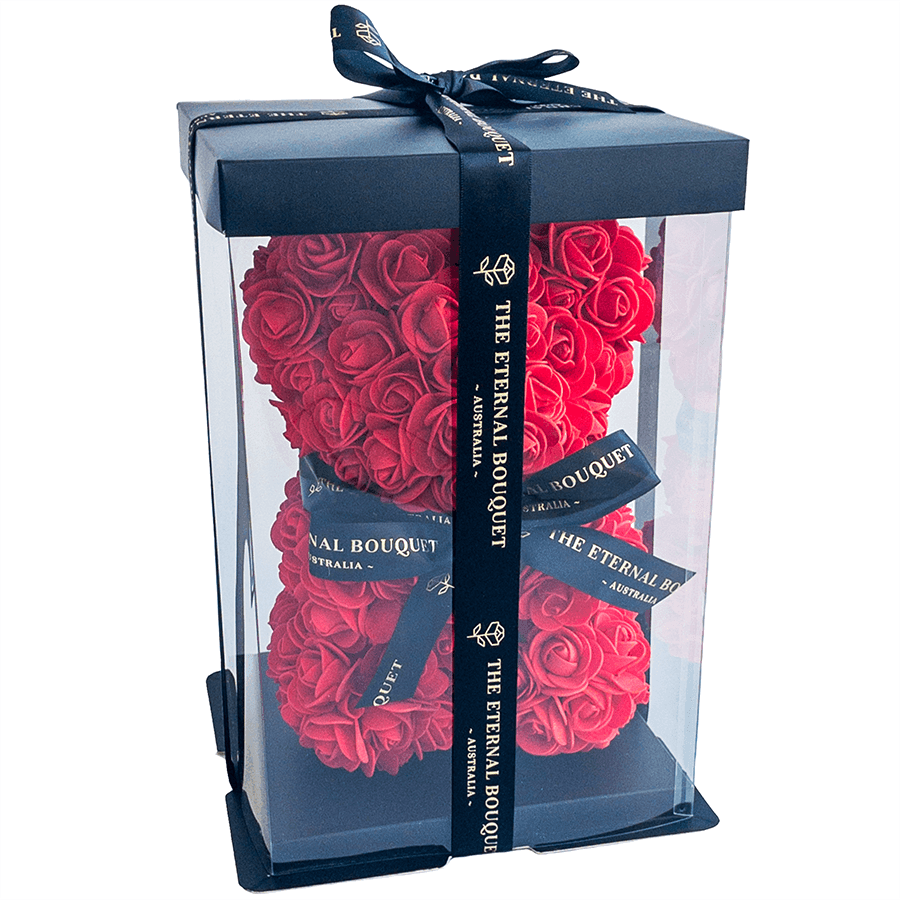 Mini Red Eternal Rose Bear [FREE GIFT BOX]
