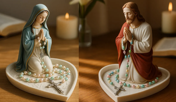 🏆Virgin Mary Rosary Holder - With Necklace