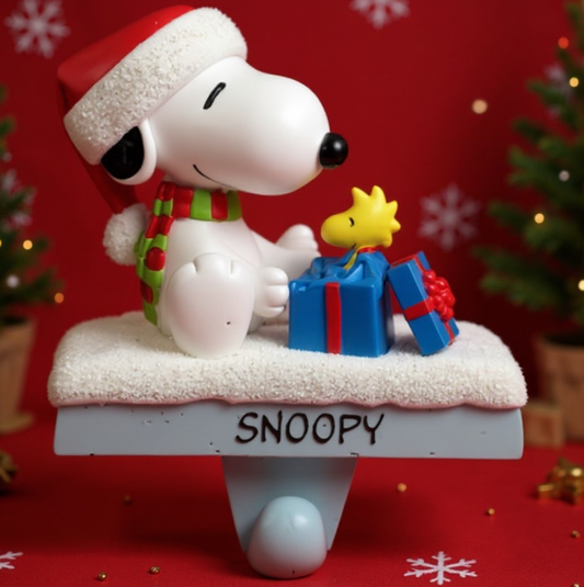 🏆Kurt Adler Christmas Stocking Holder, Peanuts Snoopy & Woodstock