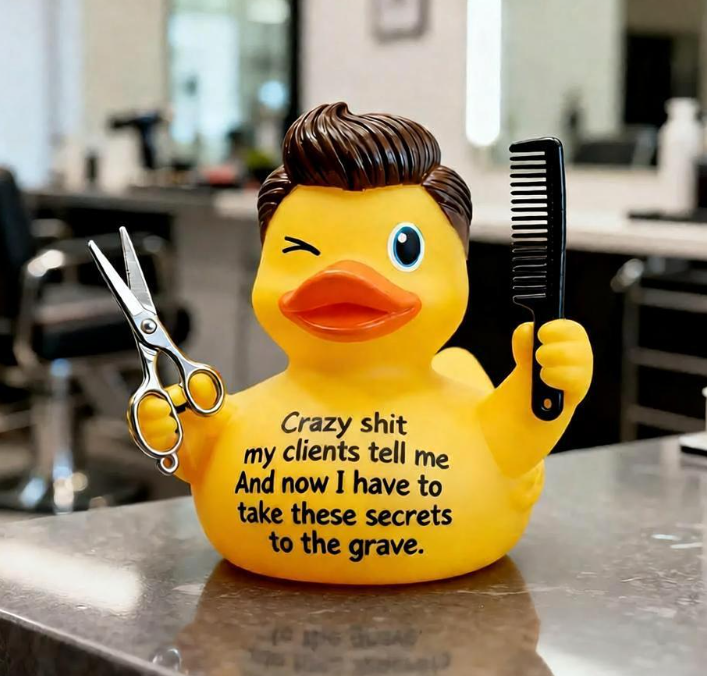 Barber Duck Figurine