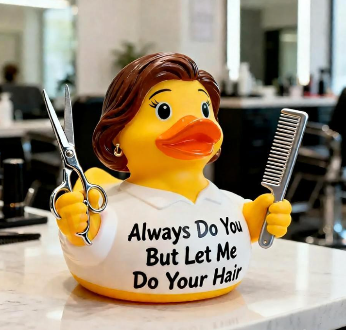 Barber Duck Figurine