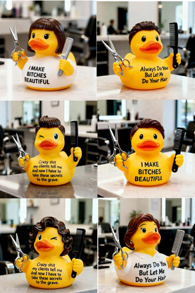 Barber Duck Figurine