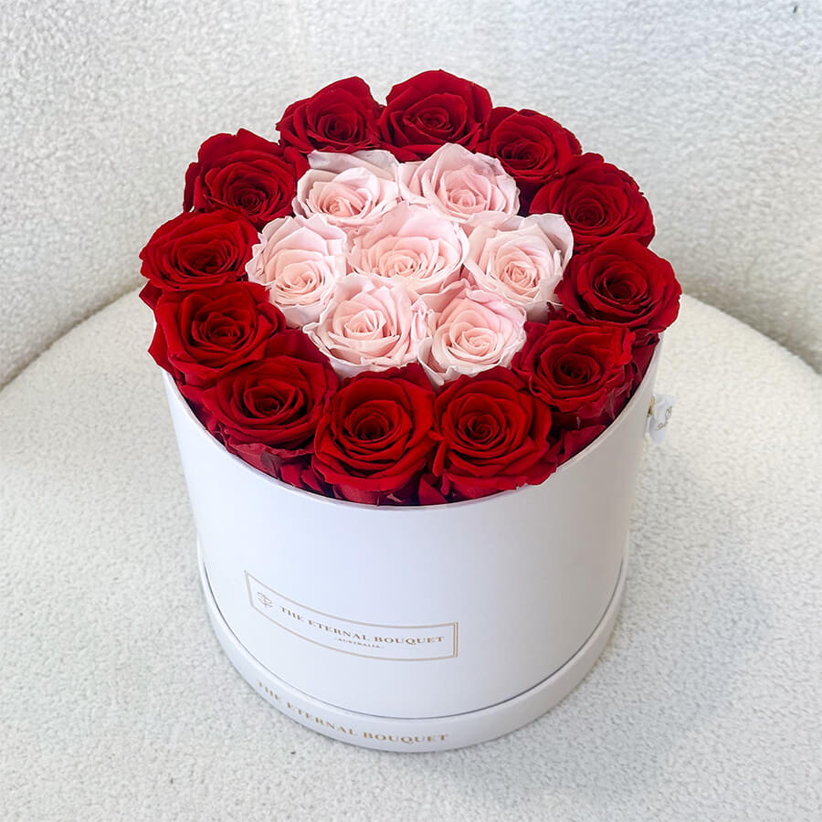 Round Everlasting Rose Box - Two Colour